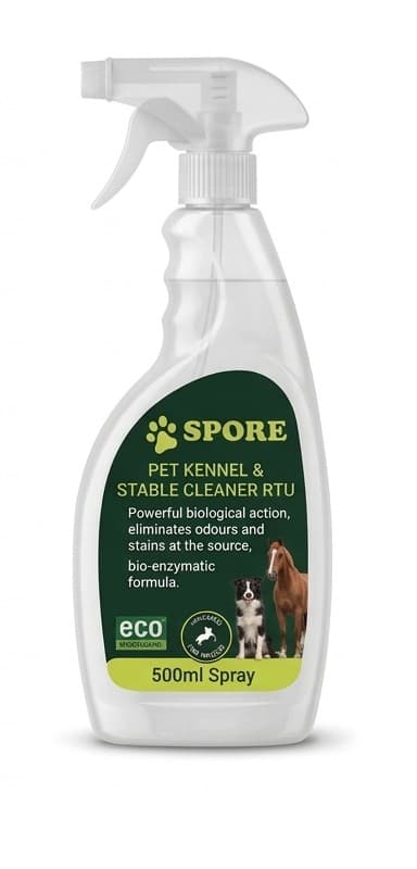 SPORE Pet Kennel and Stable Cleaner RTU 500ml spray bottle